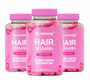 Gummy Hair Vitamina Cabelos E Unhas Kit com 3