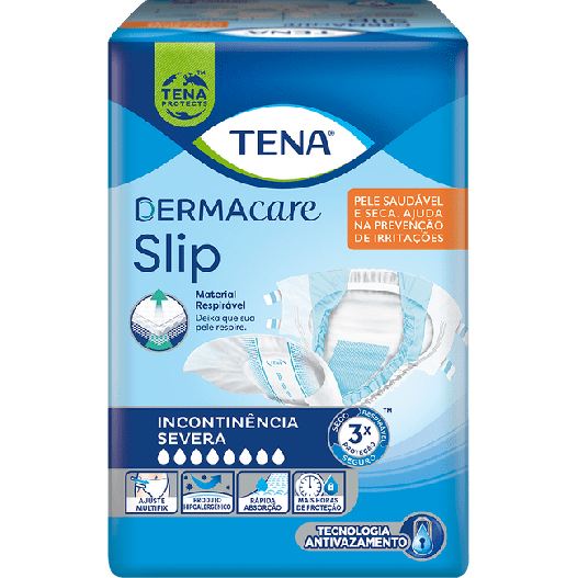 TENA fralda geriátrica Slip DermaCare