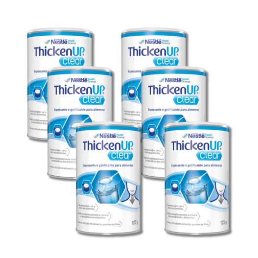 Kit com 6 Unidades Espessante Nestlé Thicken Up Clear para Alimentos Líquidos
