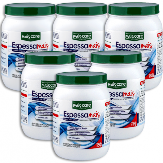 Kit Com 6 Unidades - Espessante Mais Care Espessa Mais para Alimentos Líquidos 400g
