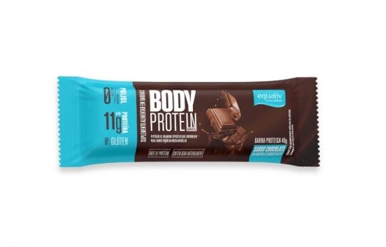 Suplemento Body Protein Barra Cacau Equaliv com 40g