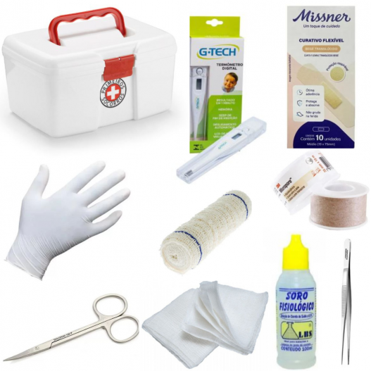 Kit Primeiros Socorros Completo G com Maleta