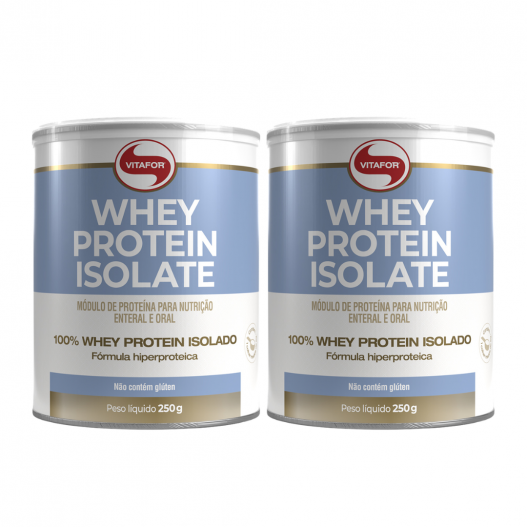 Kit com 2 Suplemento Whey Protein isolate vitafor com 250g