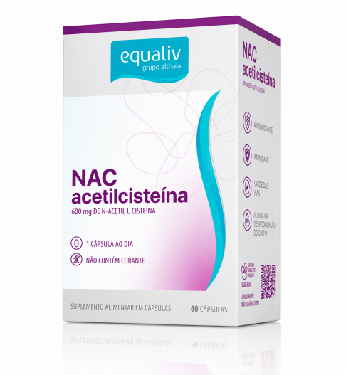 Suplemento Acetilcisteína (NAC) Equaliv 600 mg com 60 Cápsulas