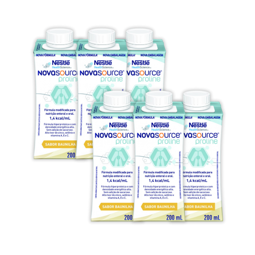Kit com 6 unidades Novasource Proline Cicatrização de Feridas Suplemento Nestlé