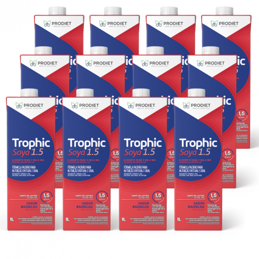 Kit Com 12 Unidades Dieta Enteral Prodiet Trophic Soya 1.5kcal