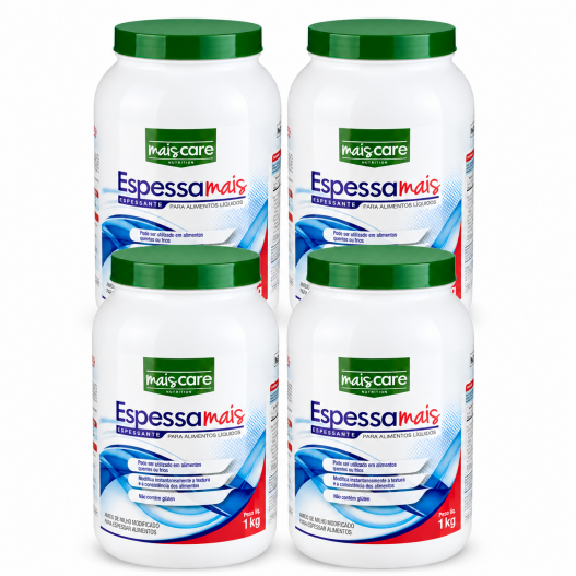 Kit Espessante Mais Care Espessa Mais 1kg para Alimentos Líquidos 4 unidades