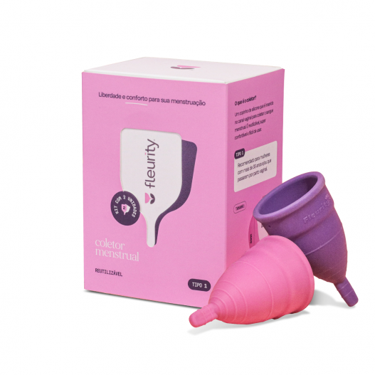 Coletor Menstrual Fleurity Kit com 2 Unidades