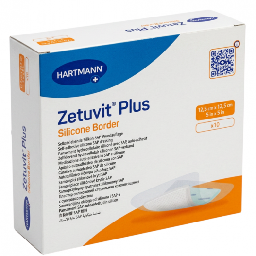 Curativo Zetuvit Plus Silicone poliacrilato Border Hartmann